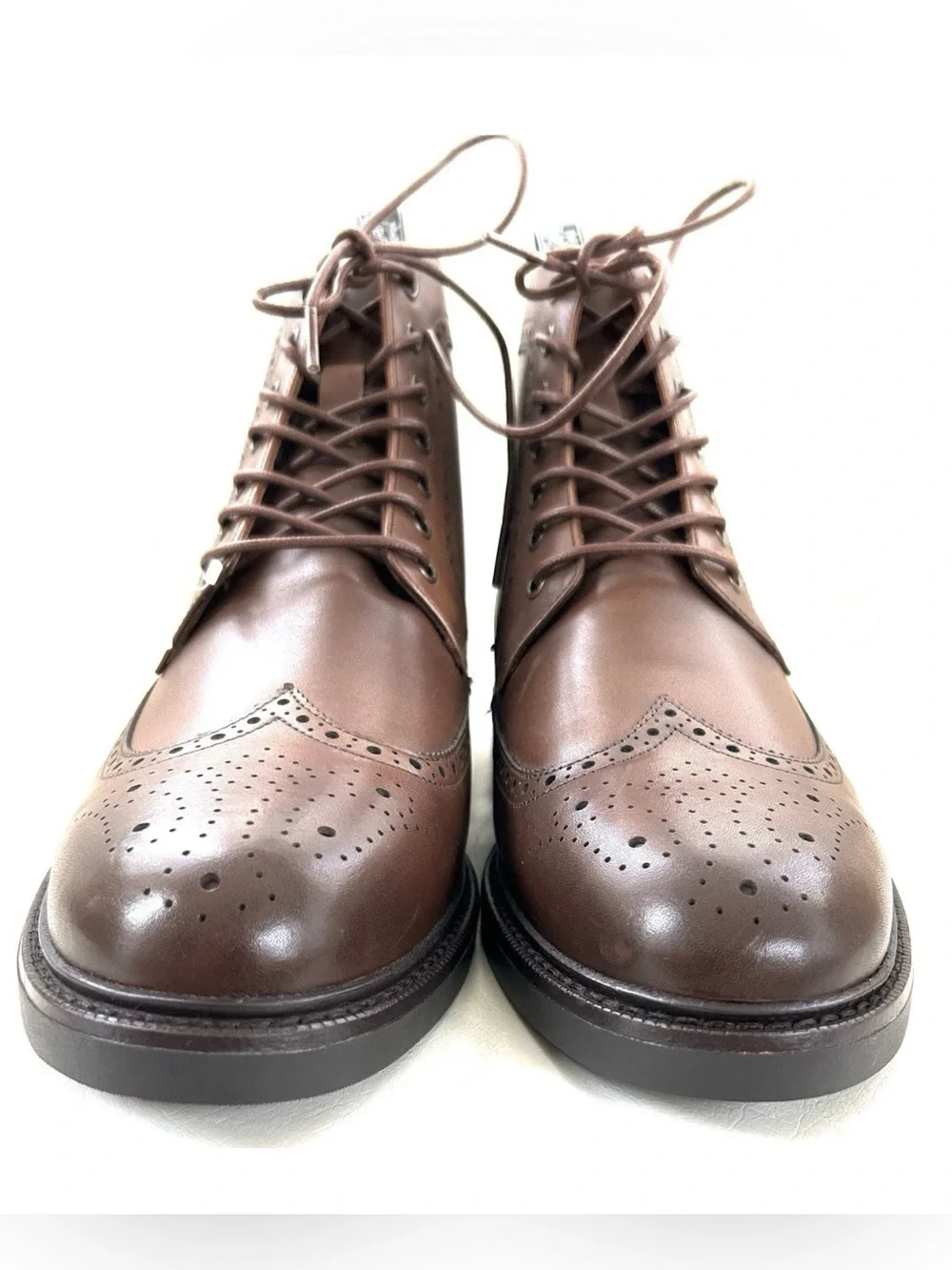 Polo Ralph Lauren Men's Asher Leather Wingtip Dress Boots Brown US 7 $ 228
